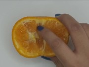 Fruit Finger Fuck | Orange juicy love | Secret Masturbation Part 1 4/16
