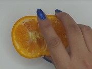 Fruit Finger Fuck | Orange juicy love | Secret Masturbation Part 1 5/16