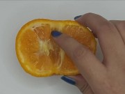 Fruit Finger Fuck | Orange juicy love | Secret Masturbation Part 1 6/16
