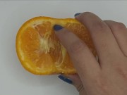 Fruit Finger Fuck | Orange juicy love | Secret Masturbation Part 1 7/16
