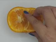 Fruit Finger Fuck | Orange juicy love | Secret Masturbation Part 1 8/16