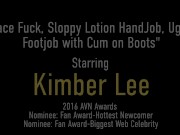 Ball Busting Boot Wearing Kimber Lee Wraps Her Soft Footwear Around A Dick! 1/16