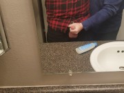 Couldnt wait for him to undress, so I jerked him off in his work clothes. 1/16