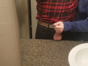 Couldnt wait for him to undress, so I jerked him off in his work clothes. 12/16