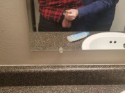 Couldnt wait for him to undress, so I jerked him off in his work clothes. 2/16