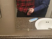 Couldnt wait for him to undress, so I jerked him off in his work clothes. 3/16