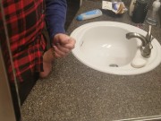 Couldnt wait for him to undress, so I jerked him off in his work clothes. 6/16