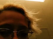 Playing with my pussy in Public Restroom 6/16