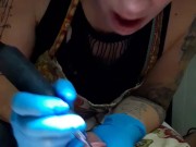 She tattooing my cock, so meet TattwoD  13/16