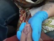 She tattooing my cock, so meet TattwoD  8/16