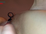 close-up na buceta Valentina Chili brinquedo, penis e porra a escorrer 11/16