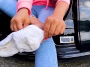 Katis 6 days dirty sweaty socks and Sweaty Shoes Fila sneakers shoeplay lick my dirty sneakers clean 11/16