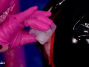 Sensual Ice Cube Slow Lesbian Play 4k. PVC Clothes FemDom Play 13/16