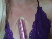 Purple Lingerie Purple Toy At Home Alone Play 10/16