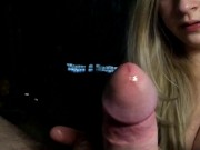 blonde milf sucks my cock til i cum in her mouth 16/16