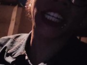 Peeing on the side of the road before security comes then daddy finish peeing all in my mouth 10/16