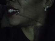 Peeing on the side of the road before security comes then daddy finish peeing all in my mouth