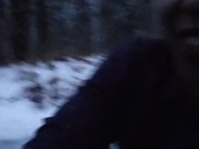 Peeing on the side of the road before security comes then daddy finish peeing all in my mouth 13/16