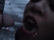 Peeing on the side of the road before security comes then daddy finish peeing all in my mouth 14/16