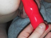 with my girlfriend playing with a dildo 7/16