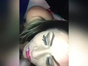 Sexy bbw gets facial from bbc and wipes cum on snoring white boyfriend(snippet from new vid) 4/16