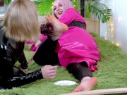 Hot Soft Lesbian Foot Fetish Play, Barefoot Girls Enjoy Feet 4k 16/16