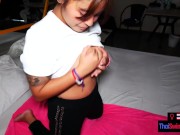 Curvy amateur Asian hooker sucking and fucking to make money 1/16