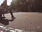 Flashing my pussy and ass in public (bonus outdoor blowjob!) 2/16