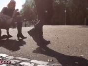 Flashing my pussy and ass in public (bonus outdoor blowjob!) 3/16