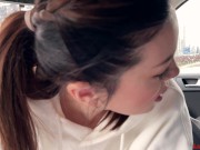 Hot blowjob in the parking lot with cum swallowing 9/16