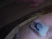 Dutch girl gets an eye facial cum in both eyes 11/16