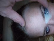 Dutch girl gets an eye facial cum in both eyes 12/16