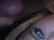 Dutch girl gets an eye facial cum in both eyes 5/16