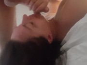 real life cheating wife won’t show her face to the camera but let’s me pound her and cum on her face 15/16