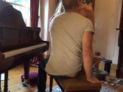 Blonde Slut in high heels fucked and has tits sprayed with cum  1/16