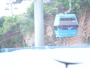 Mi chica muy nerviosa y tímida se desnuda en el funicular parte 1 12/16