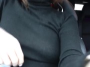 Накачал её рот спермой!!! Публичный секс в авто. 1/16