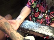 Sexy blonde Evilyn Ink gives Ivan some new ink before she gives him a private show 12/16