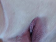 Busty BBW Gets her Chubby Belly and Shaved Pussy Coated in Cum 14/16