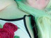 Your BBW girlfriend quickly gobbles you up full sized and her belly and boobs grow! Vore/full size 12/16