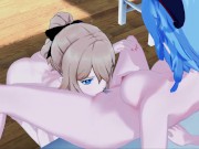 Jean loves eating Ganyu's pussy.