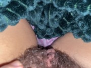 Playing With My Big Hairy Clit Close Up 1/16
