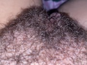Playing With My Big Hairy Clit Close Up 9/16