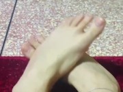 Hot feet for my slave to lick 13/16