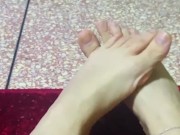 Hot feet for my slave to lick 8/16