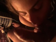 gives insane blowjob passionately and professionally  3/16