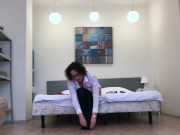 Slut Eats Cum From Her Torn Nylon Pantyhose! 7/16