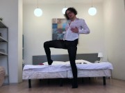 Slut Eats Cum From Her Torn Nylon Pantyhose! 8/16