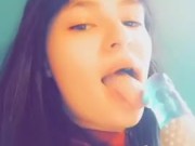Cute  girl practicing blowjobs 11/16