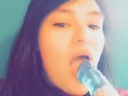 Cute  girl practicing blowjobs 14/16